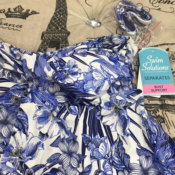 Swim Solutions Royal Affair Strapless Swim Top - Picture 4 of 9